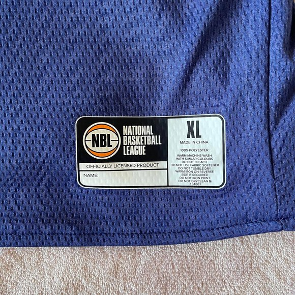 Men's NBA Singlet basketball Jersey Size XL Blue and Grey Reversible - Picture 8 of 8